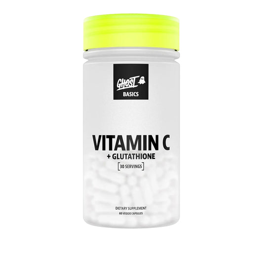 Ghost Basics Vitamina C + Glutathione 60 cápsulas vegetarianas (30 servicios) - Suplefit Mx