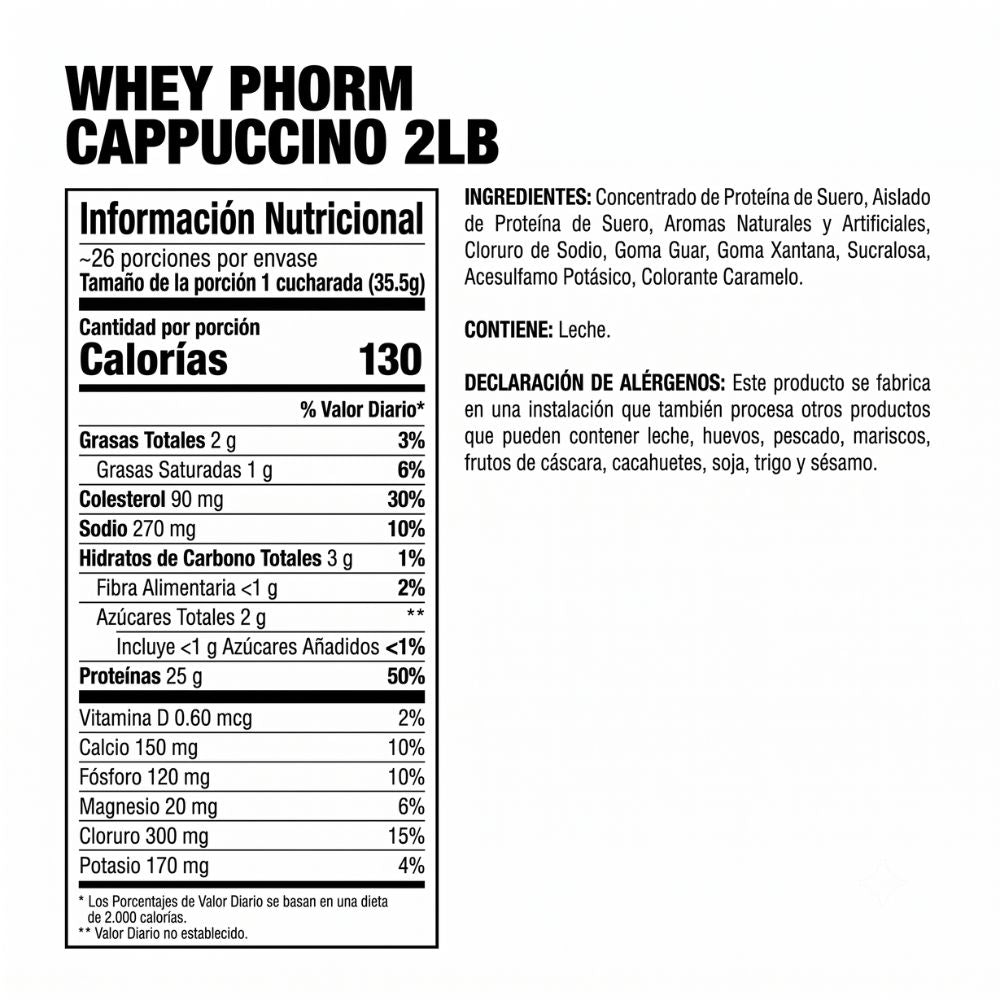 PROTEINA PREMIUM WHEYPHORM 2LB CAPPUCCINO