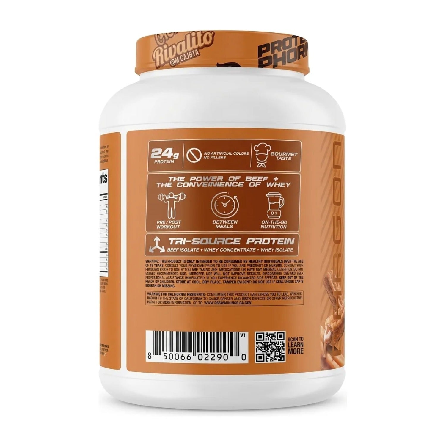 DRAGON PHARMA PROTEIN PHORM HIBRIDA BEEF + WHEY EDICION ESPECIAL DADDY AIOLI SABOR CHURRO RIVALITO  5LB - Suplefit Mx