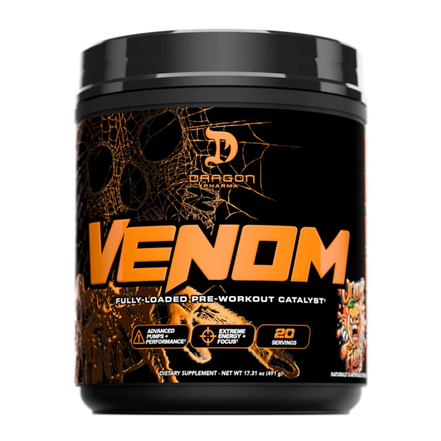 PRE-ENTRENO DRAGON PHARMA VENOM FULLY LOADED 20 SERVICIOS