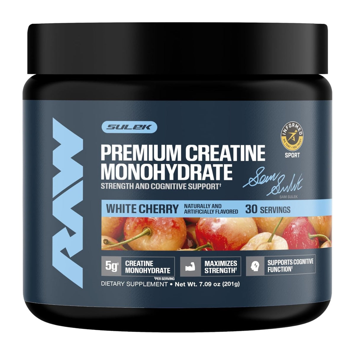 Creatina Monohidratada Premim Edición Especial RAW x Sam Sulek 30 servicios