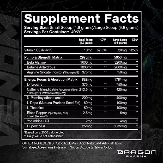 Venom Pre-Workout 40 Servicios