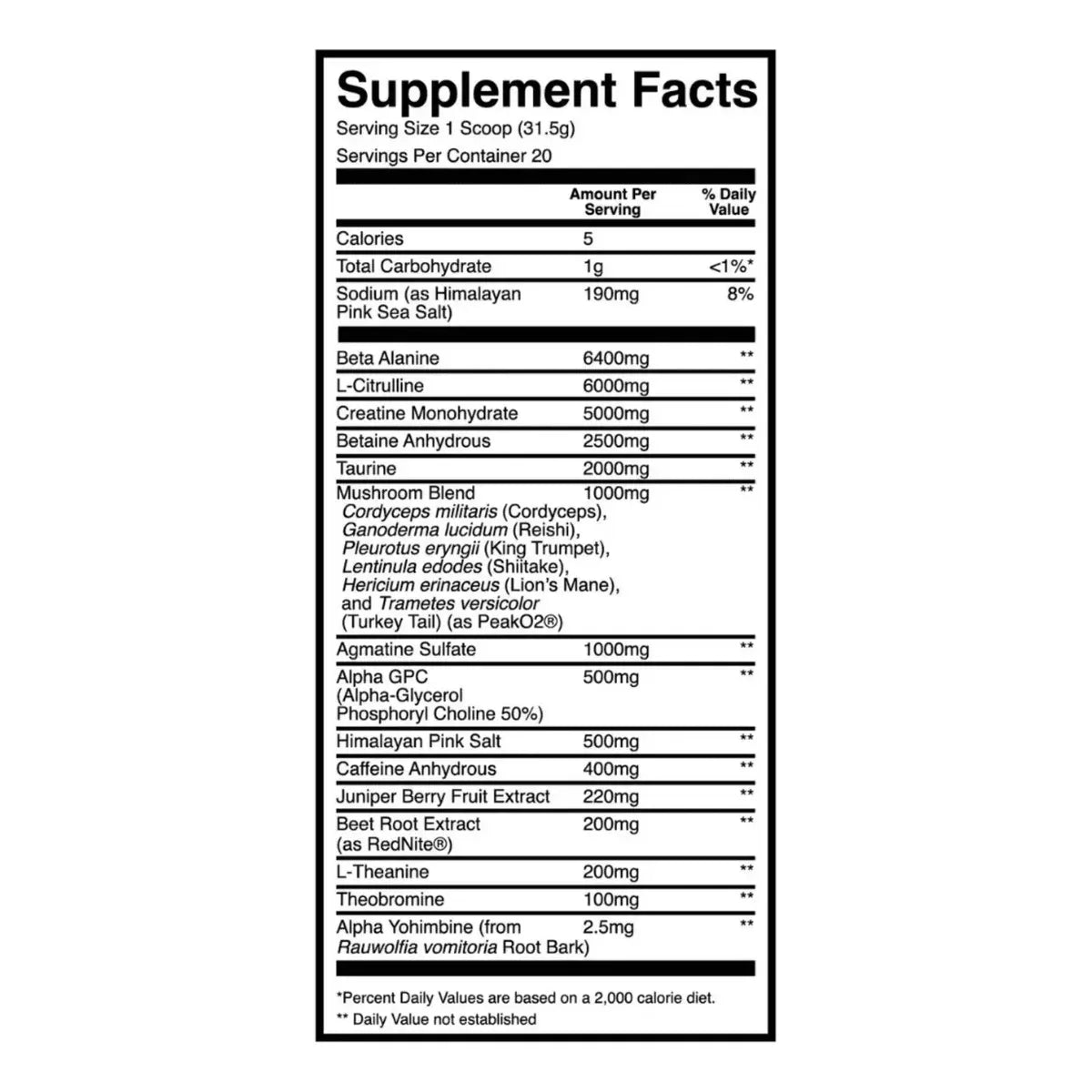 Thuper Thavage PRE-WORKOUT 20 servicios