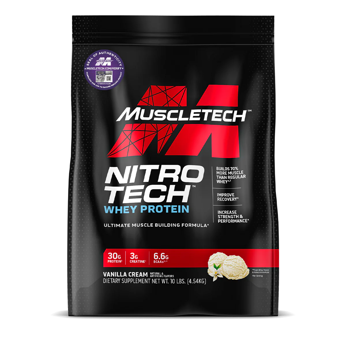 Nitro Tech Whey Protein 10LB