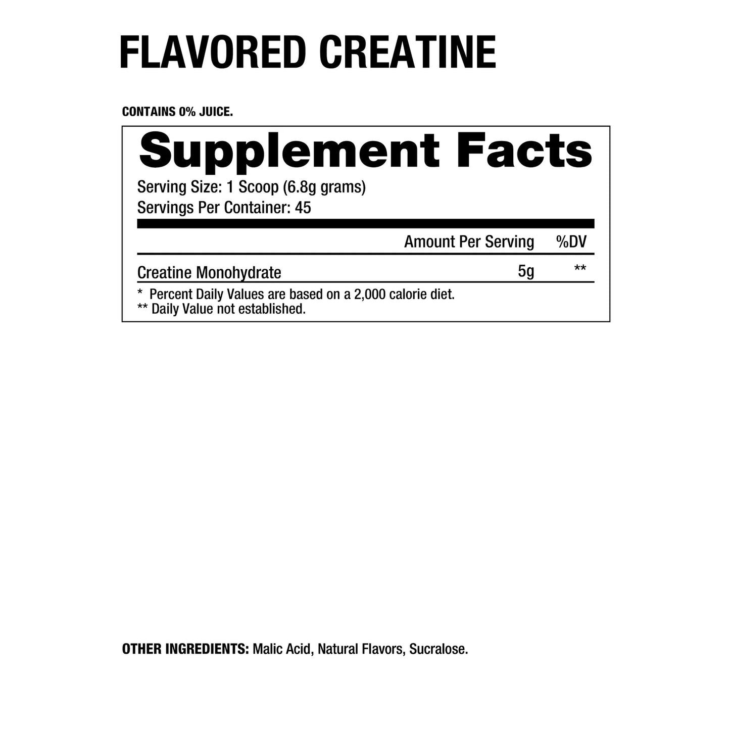 Creatina Dragon Pharma Monohidratada 100% Micronizada Saborizada 45 servicios