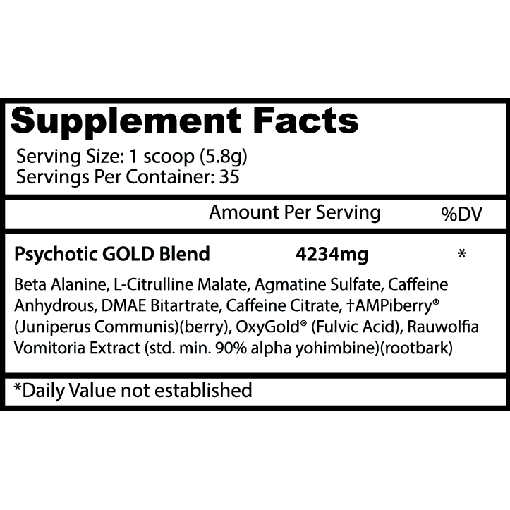 PSYCHOTIC GOLD 60 SERV - Suplefit Mx
