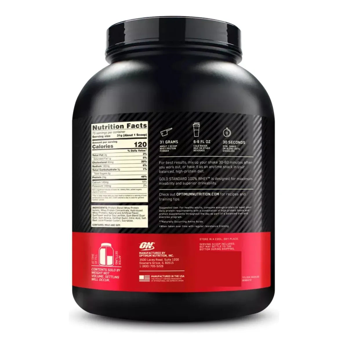 100% Whey Gold Standard 5LB - Suplefit Mx