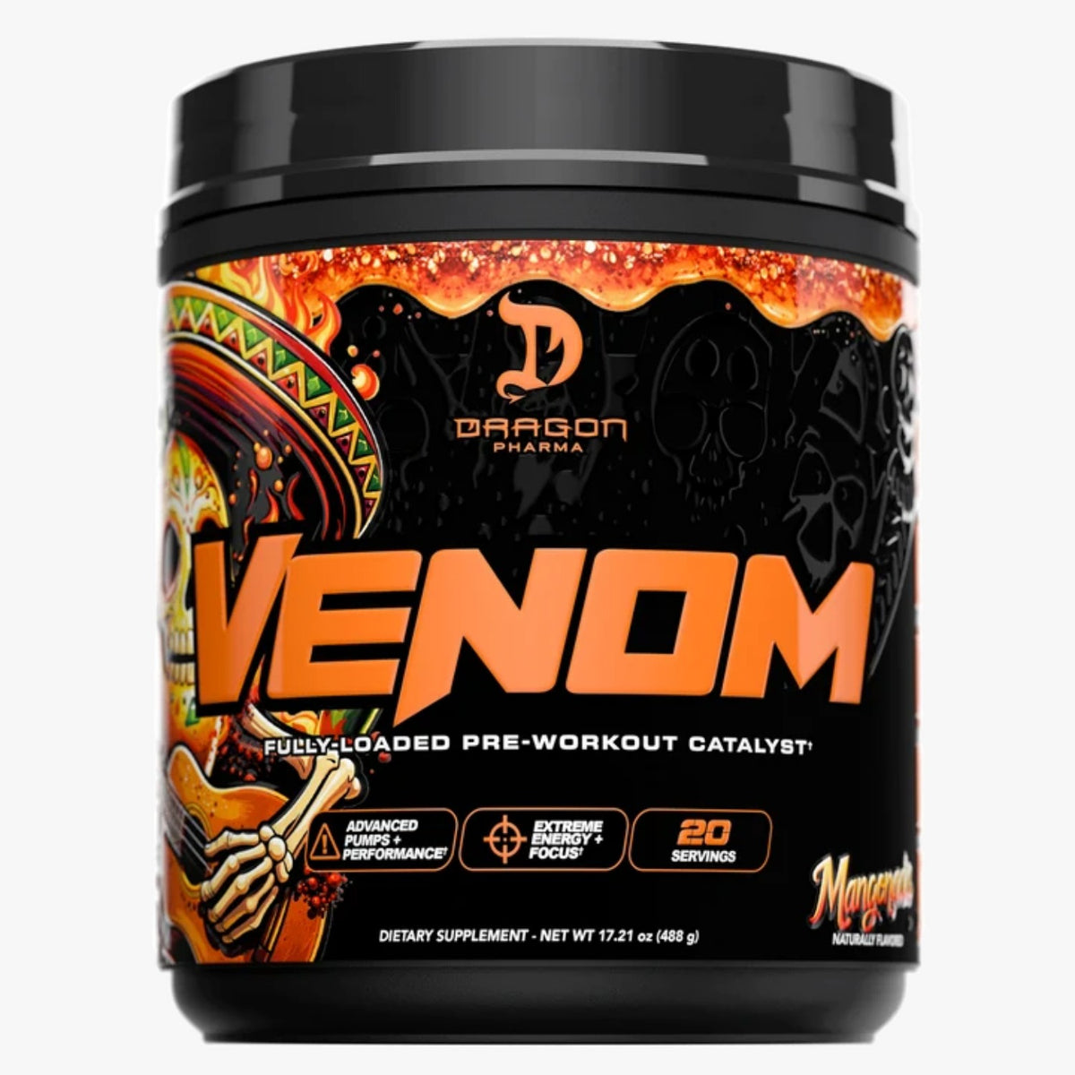 PRE-ENTRENO DRAGON PHARMA VENOM FULLY LOADED 20 SERVICIOS - Suplefit Mx