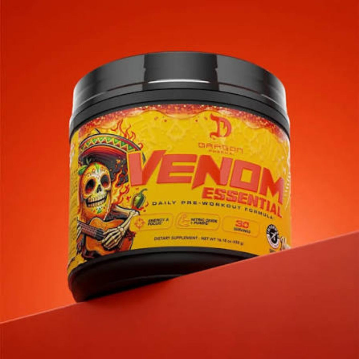 PRE-ENTRENO DRAGON PHARMA VENOM ESSENTIAL 30 SERVICIOS - Suplefit Mx