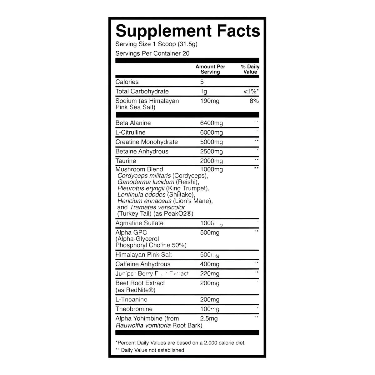 Thuper Thavage PRE-WORKOUT 20 servicios