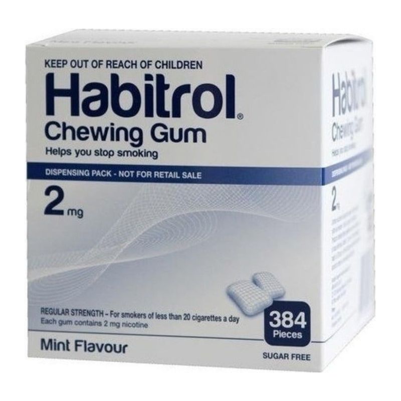 Chicles Habitrol 384 Piezas Nicotina 2mg Dejar De Fumar F7 - Suplefit Mx