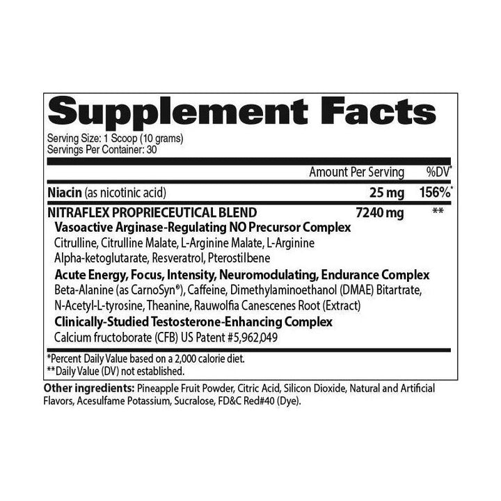 Pre Entreno Gat Nitraflex 300 G (oxido Nitrico) Dlc P9 - Suplefit Mx